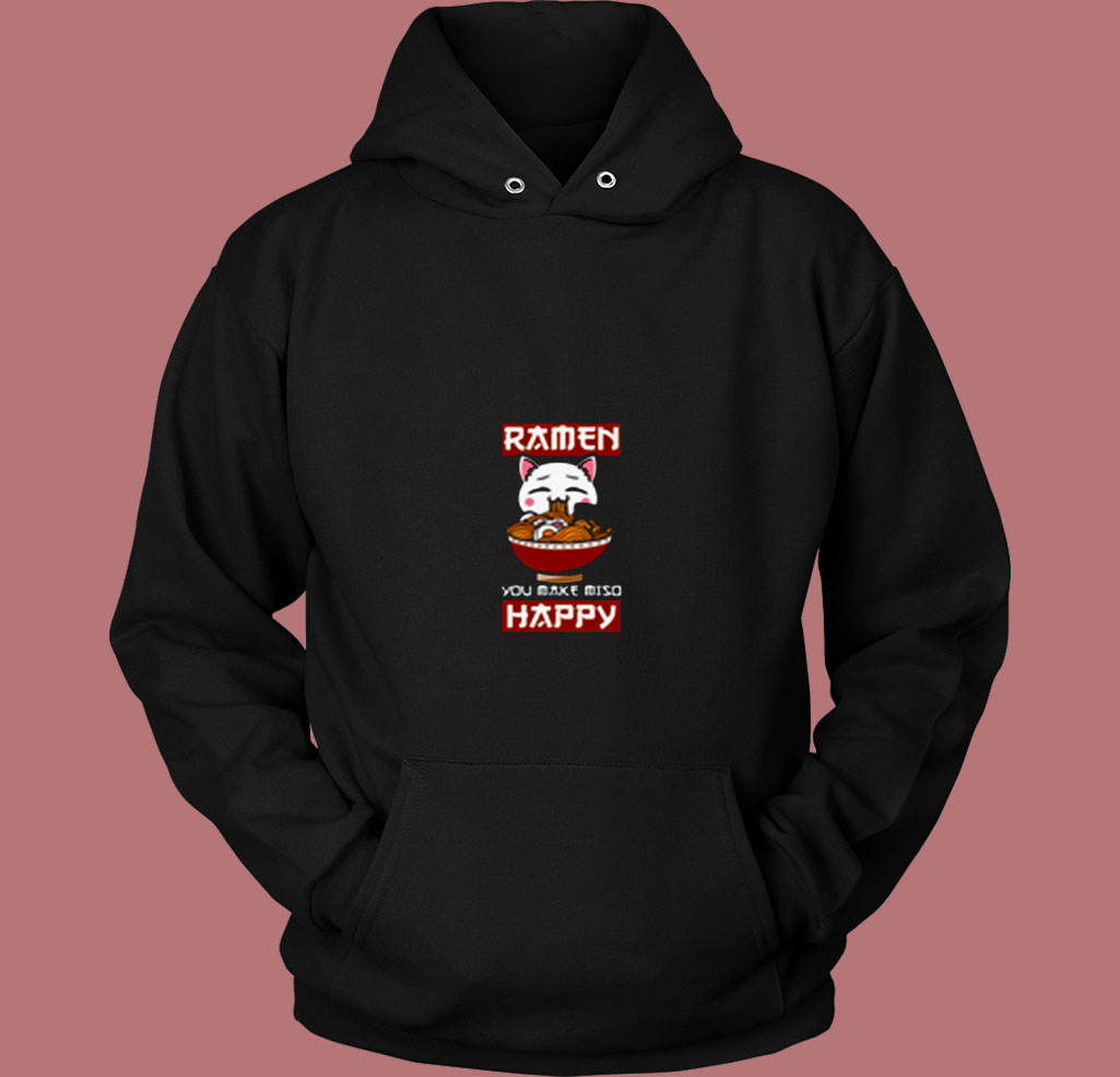 Ramen Cat Japanese 80s Hoodie Ramen Cat Japanese 80s Hoodie