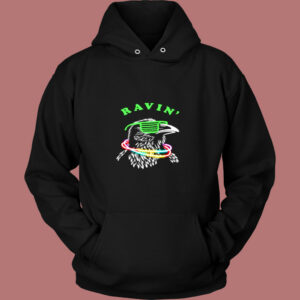 Rave Party Neon Bird Funny Vintage Hoodie