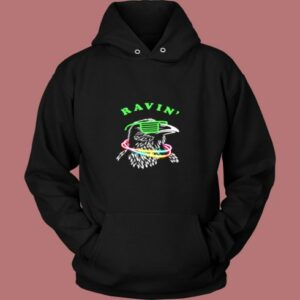 Rave Party Neon Bird Funny Vintage Hoodie