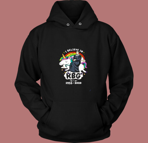Rbg Ruth Bader Ginsburg Riding Unicorn Vintage Hoodie
