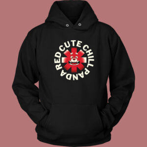 Red Cute Chill Panda Hoodie Style On Sale
