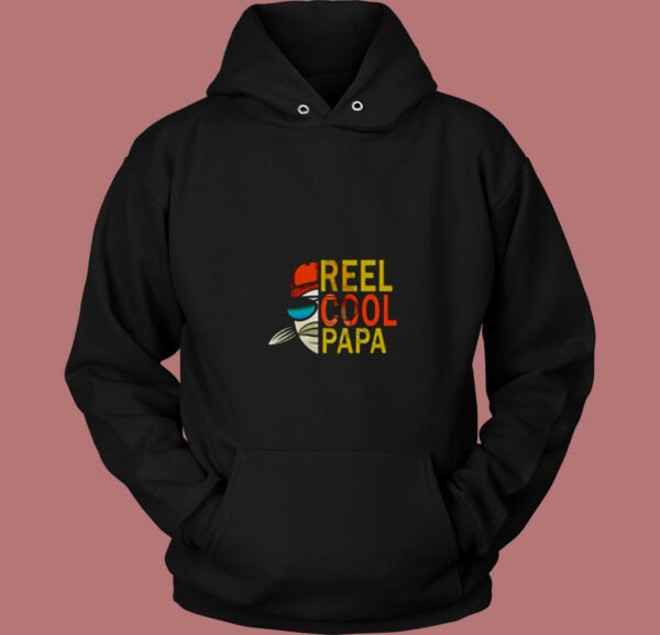 Reel Cool Fishing Papa 80s Hoodie