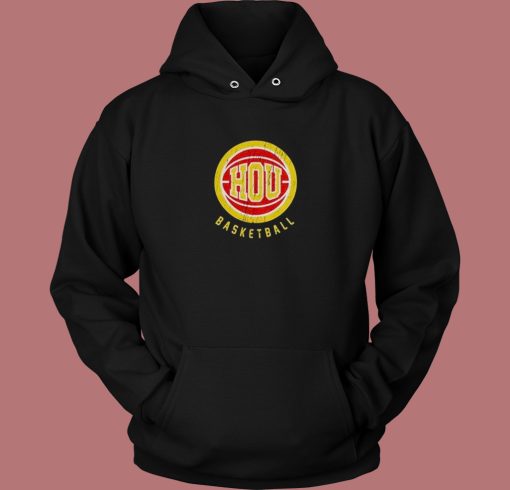 Retro Houston Basketball Aesthetic Hoodie Style Retro Houston Basketball Aesthetic Hoodie Style