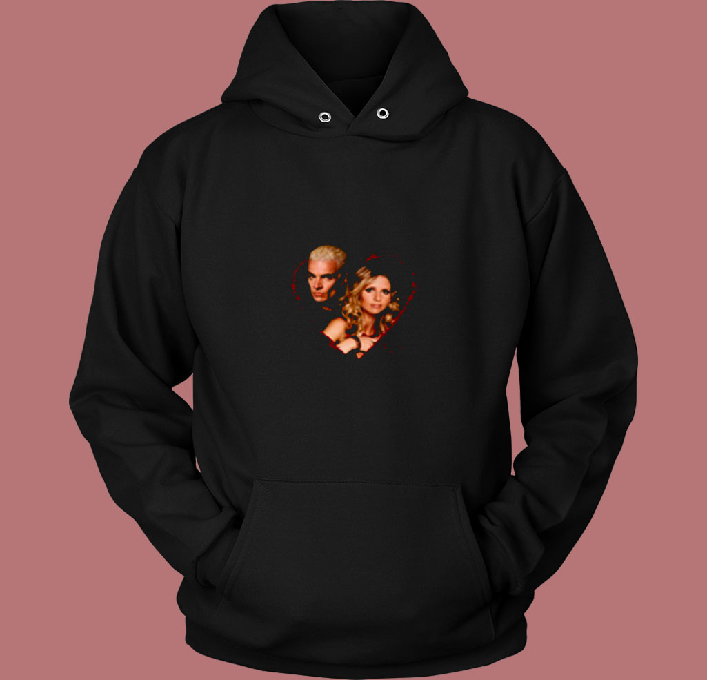 Retro The Vampire Slayer Love Story 80s Hoodie Retro The Vampire Slayer Love Story 80s Hoodie