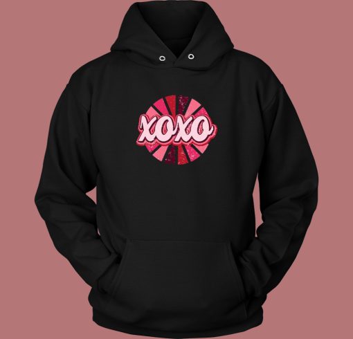 Retro XOXO Hot Pink Hoodie Style Retro XOXO Hot Pink Hoodie Style