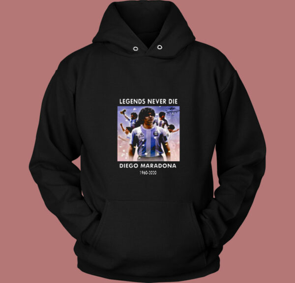 Rip Diego Maradona Legend Football 80s Hoodie