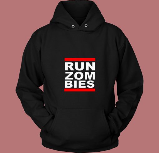 Run Zombies Retro 80s Hoodie Run Zombies Retro 80s Hoodie