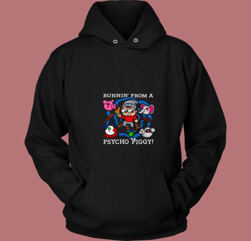 Runnin’ From A Psycho Piggy 80s Hoodie Runnin’ From A Psycho Piggy 80s Hoodie