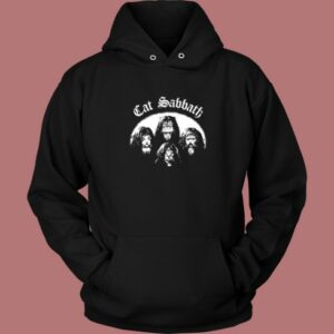 Sabbath Cat Funny 80s Hoodie Style