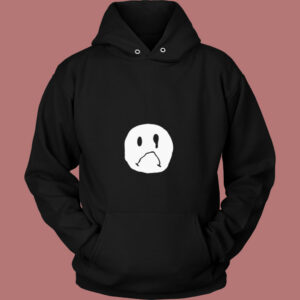 Sad Face Emoji Meme 80s Hoodie