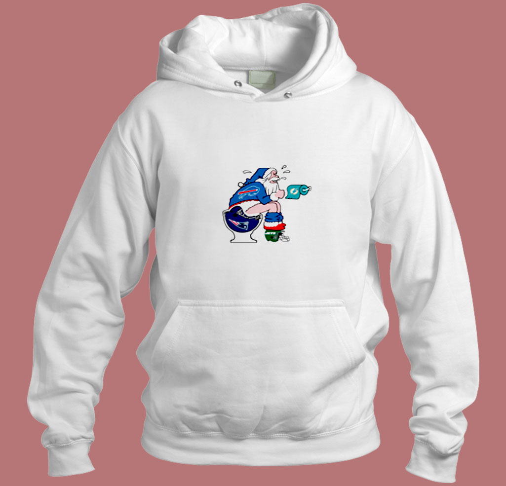 Santa Sitting Toilet New England Patriots Aesthetic Hoodie Style Santa Sitting Toilet New England Patriots Aesthetic Hoodie Style