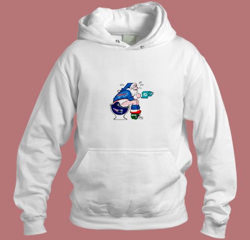 Santa Sitting Toilet New England Patriots Aesthetic Hoodie Style Santa Sitting Toilet New England Patriots Aesthetic Hoodie Style
