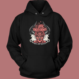 Satan Says I Love Unicorns Hoodie Style