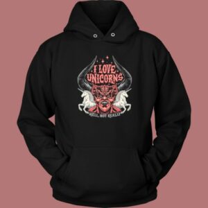 Satan Says I Love Unicorns Hoodie Style