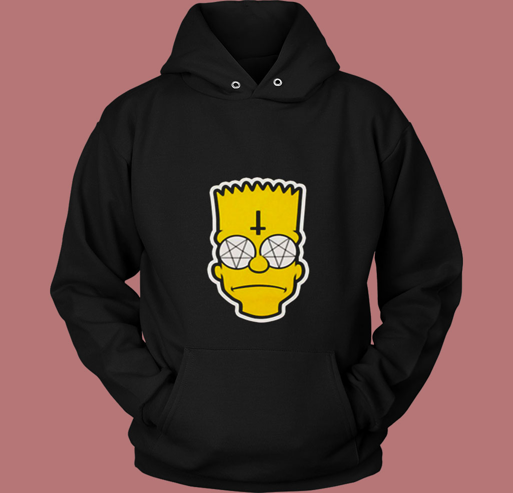 Satanic Bart Simpson 80s Hoodie Satanic Bart Simpson 80s Hoodie