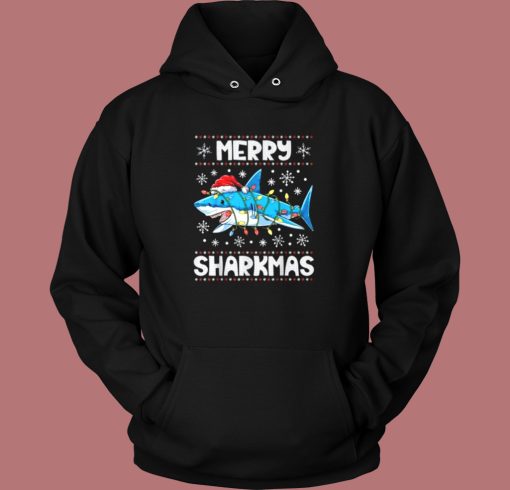 Sharkmas Shark Santa Hat Hoodie Style Sharkmas Shark Santa Hat Hoodie Style