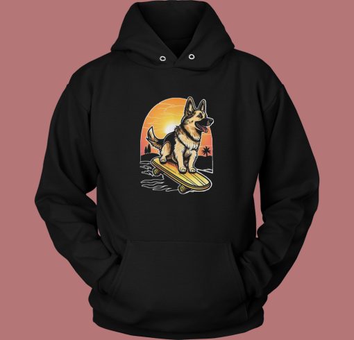 Skateboarding German Shepherd Hoodie Style Skateboarding German Shepherd Hoodie Style