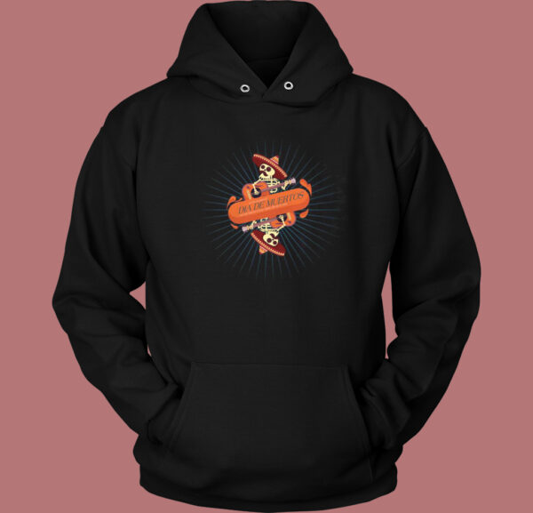 Skeleton Play Guitar Funny Hoodie Style