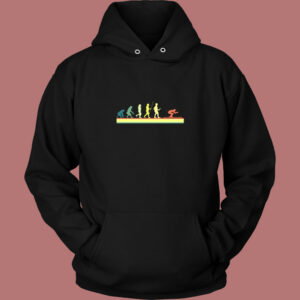 Ski Retro Human Evolution Vintage Hoodie