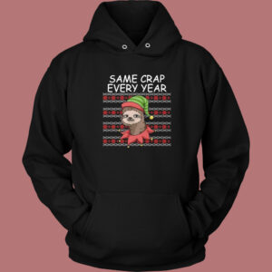 Sloth Santa Hat Christmas Hoodie Style