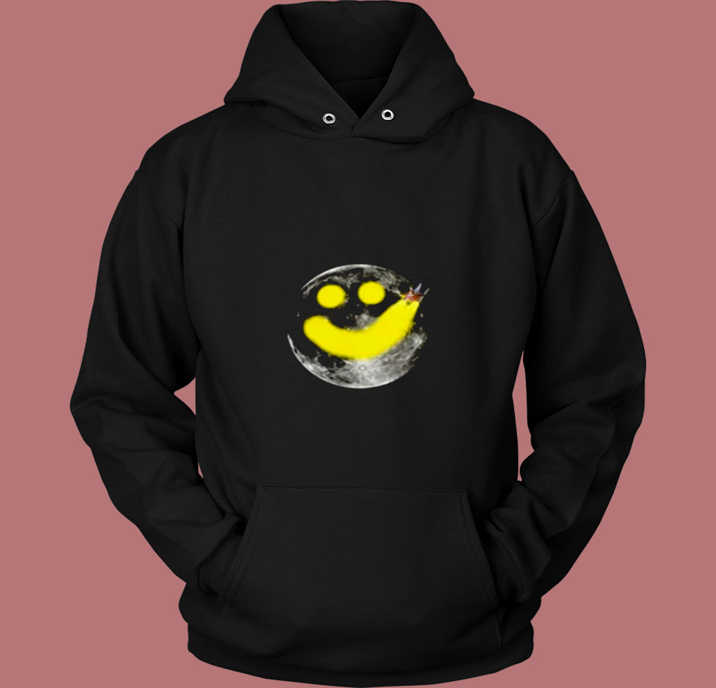Smiley Face Happy Moon 80s Hoodie Smiley Face Happy Moon 80s Hoodie