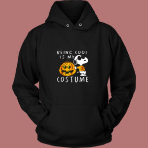 Snoopy And Pumpkins Being Cool Is My Costume Vintage Hoodie