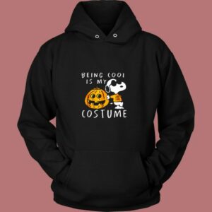 Snoopy And Pumpkins Being Cool Is My Costume Vintage Hoodie