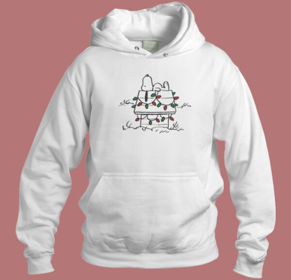 Snoopy Doghouse Christmas Light Hoodie Style
