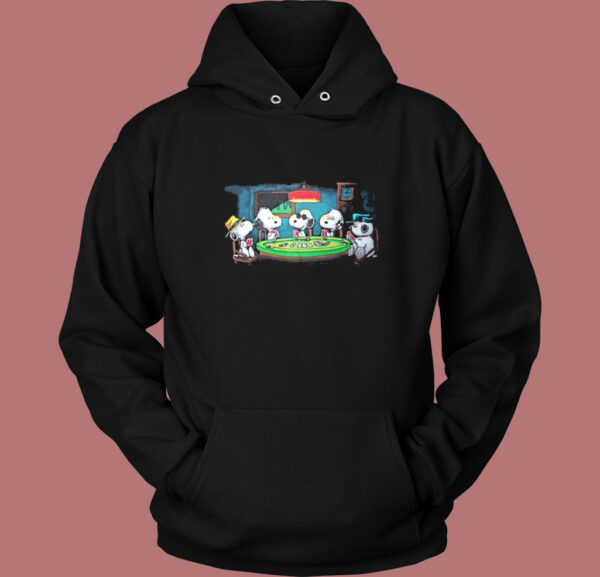 Snoopy Friends Playing Poker Hoodie Style