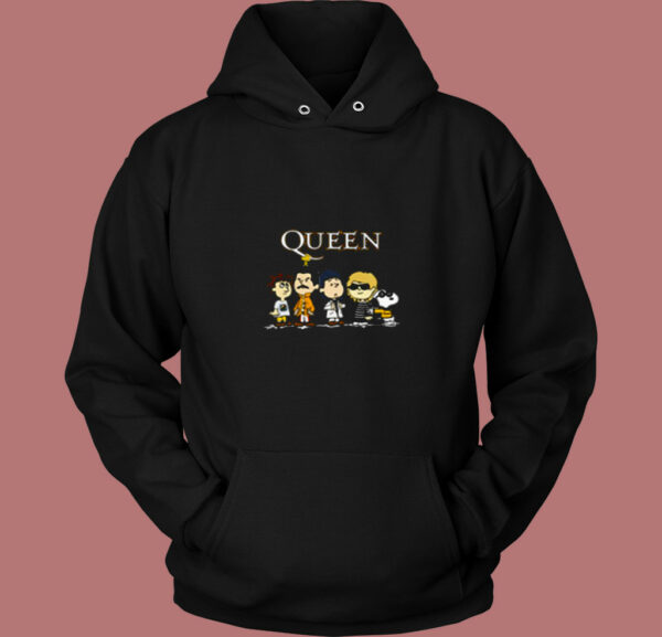 Snoopy Joe Cool With The Queen Band 80s Hoodie