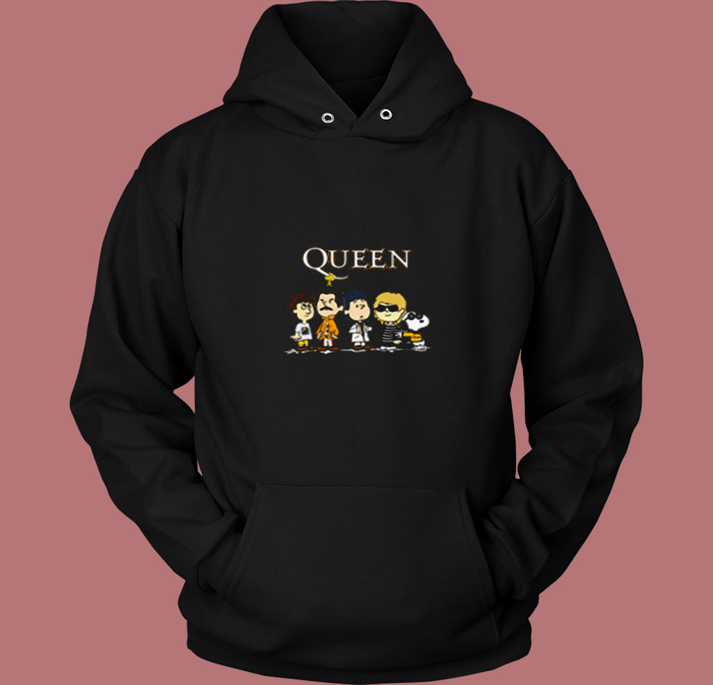 Snoopy Joe Cool With The Queen Band 80s Hoodie Snoopy Joe Cool With The Queen Band 80s Hoodie
