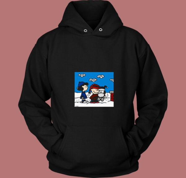 Snoopy Peanuts  Santa Claus Christmas Cartoon 80s Hoodie