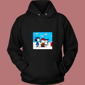 Snoopy Peanuts  Santa Claus Christmas Cartoon Vintage Hoodie