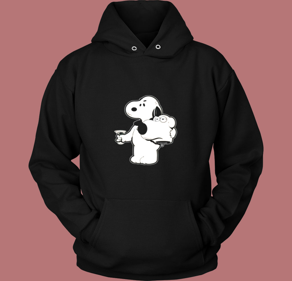 Snoopy X Brian Family Guy Mashup Custom Vintage Hoodie Snoopy X Brian Family Guy Mashup Custom Vintage Hoodie