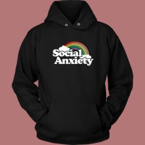 Social Anxiety Rainbow Hoodie Style