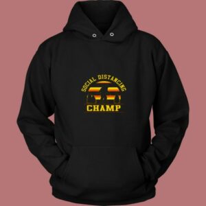 Social Distancing Funny 80s Hoodie