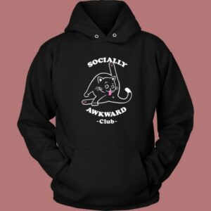 Socially Awkward Club Cat Hoodie Style