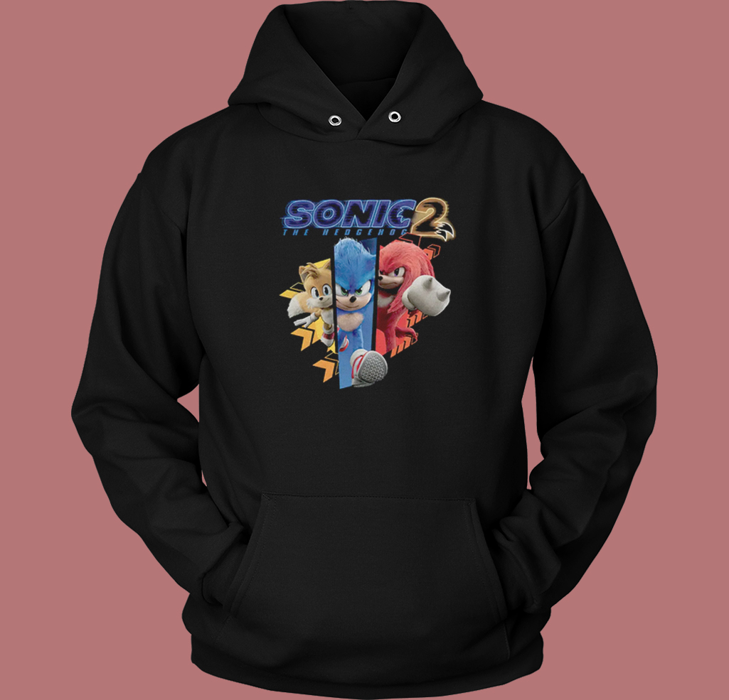 Sonic 2 Character Running Hoodie Style Sonic 2 Character Running Hoodie Style