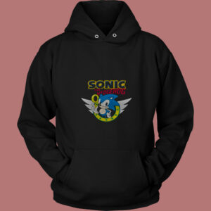 Sonic Rings And Wings Unisex 80s Hoodie