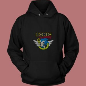 Sonic Rings And Wings Unisex 80s Hoodie