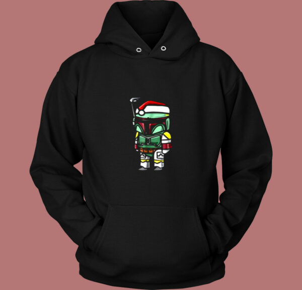 Star Wars Boba Santa Hat Cartoon Christmas Vintage Hoodie