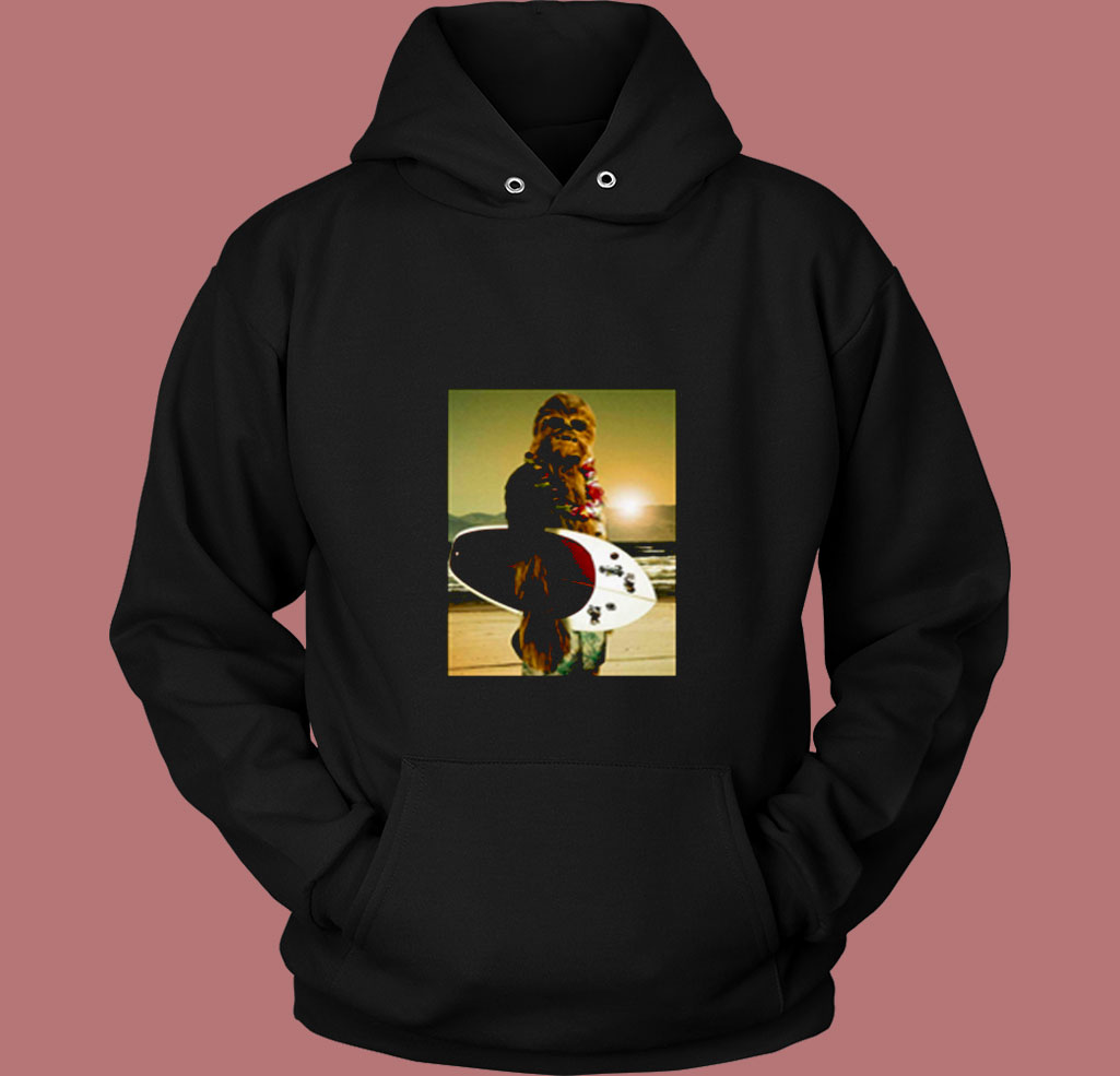 Star Wars Chewbacca Surfing Funny Cool 80s Hoodie Star Wars Chewbacca Surfing Funny Cool 80s Hoodie