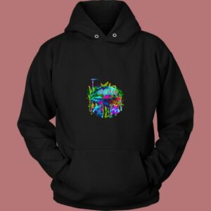 Star Wars Graffiti Fett Mask 80s Hoodie