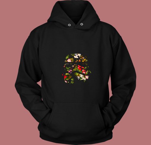 Star Wars Tropical Stormtrooper Floral Print Graphic 80s Hoodie Star Wars Tropical Stormtrooper Floral Print Graphic 80s Hoodie
