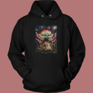 Starry Night Baby Yoda Hoodie Style