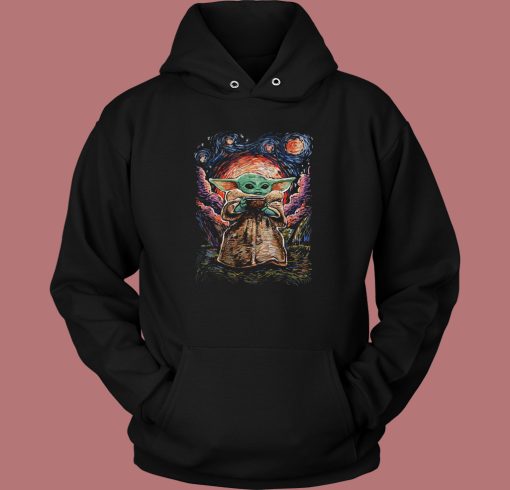 Starry Night Baby Yoda Hoodie Style Starry Night Baby Yoda Hoodie Style