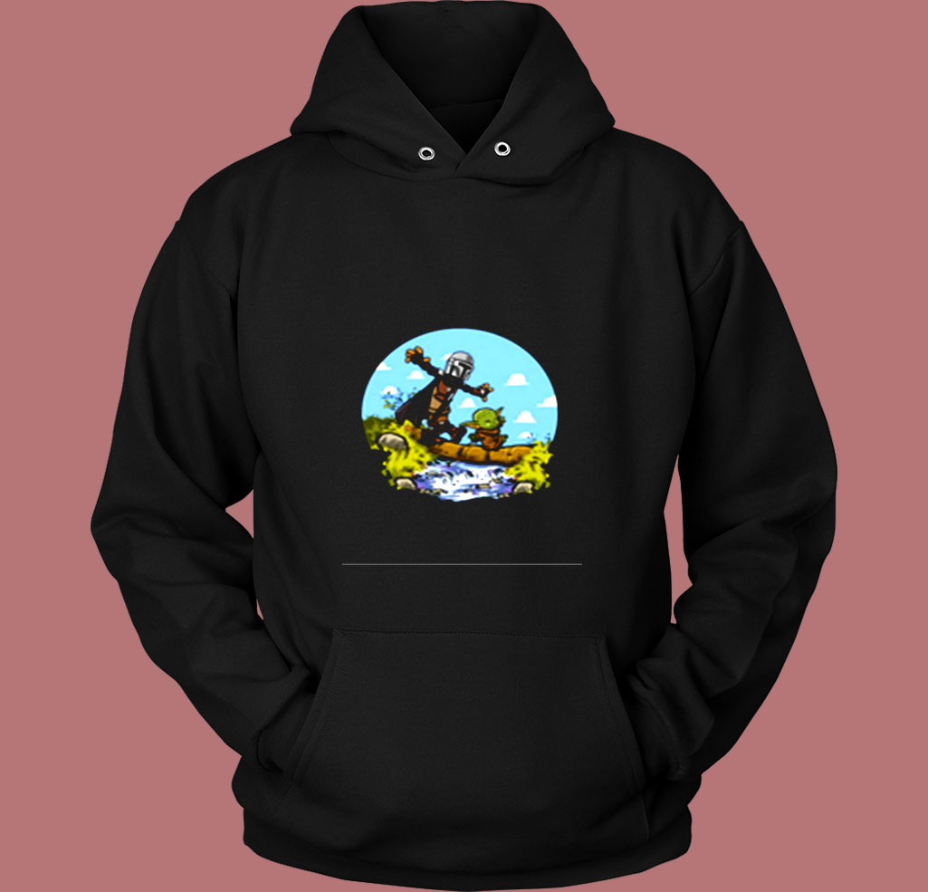 Stormtrooper And Baby Yoda Walking On The River Vintage Hoodie Stormtrooper And Baby Yoda Walking On The River Vintage Hoodie