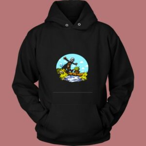 Stormtrooper And Baby Yoda Walking On The River Vintage Hoodie