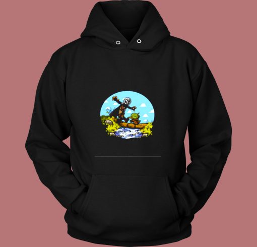 Stormtrooper And Baby Yoda Walking On The River Vintage Hoodie Stormtrooper And Baby Yoda Walking On The River Vintage Hoodie