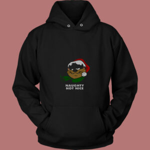 Tasmanian Devil Naughty Not Nice Christmas 80s Hoodie